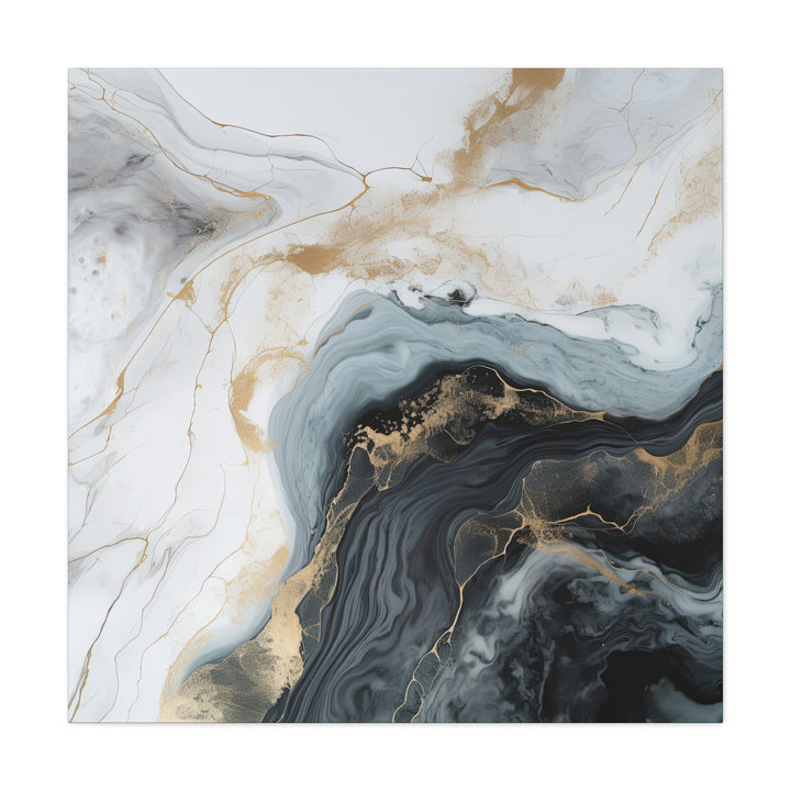 Marble Black Gold Swirl