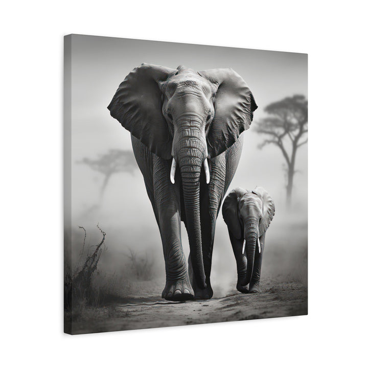 Dreamy Elephants Black & White