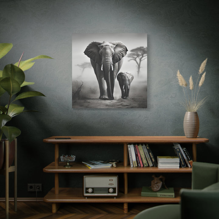 Dreamy Elephants Black & White