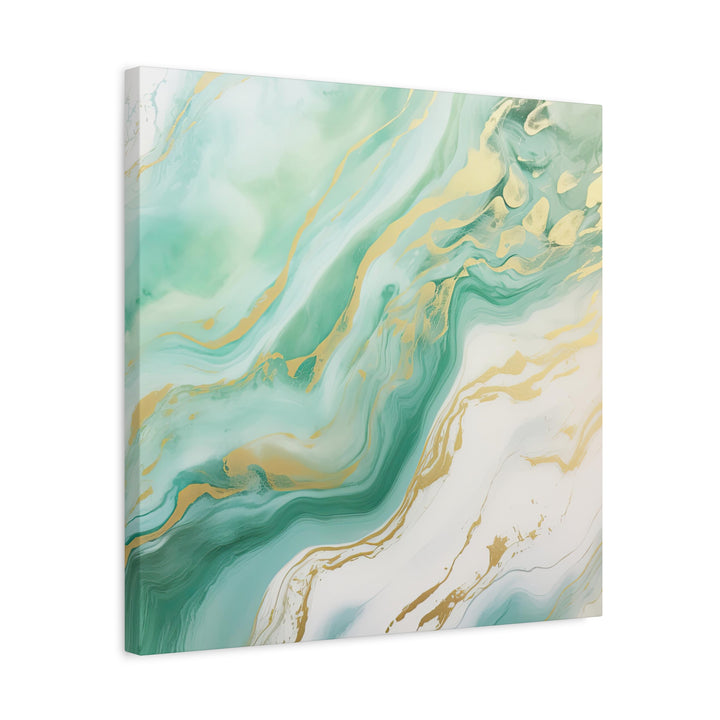 Marble Green Gold Swirl