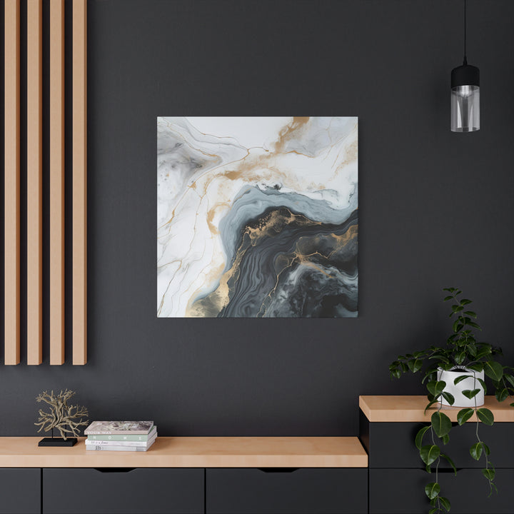 Marble Black Gold Swirl