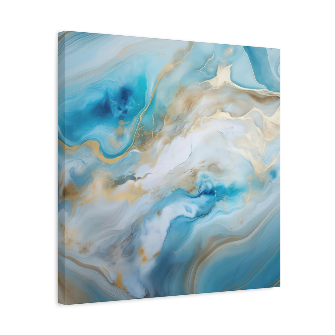 Marble Blue Gold Swirl