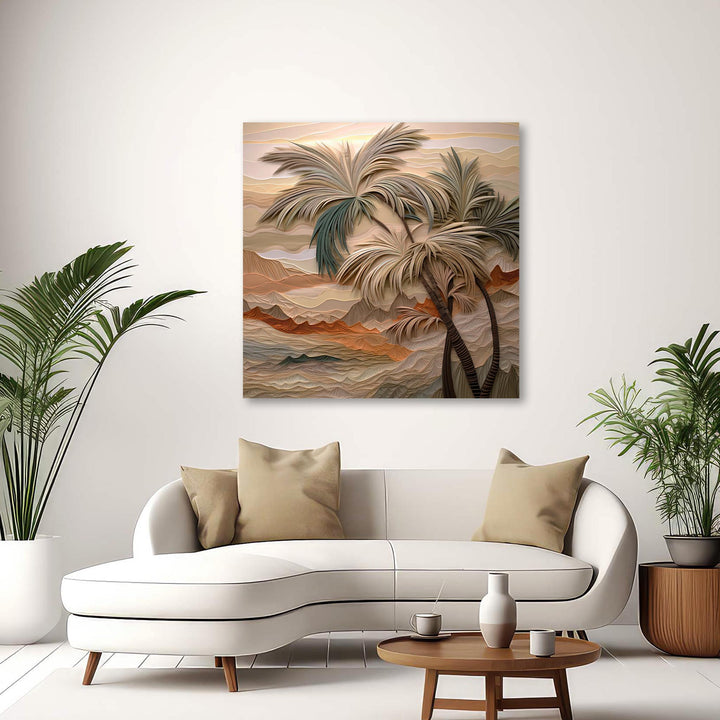 Earth Tone Textured Palms